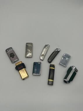 Lot of 9 Vintage Lighters Zippo Kaywoodie Japan Winston Colbert AS IS Parts/Repa